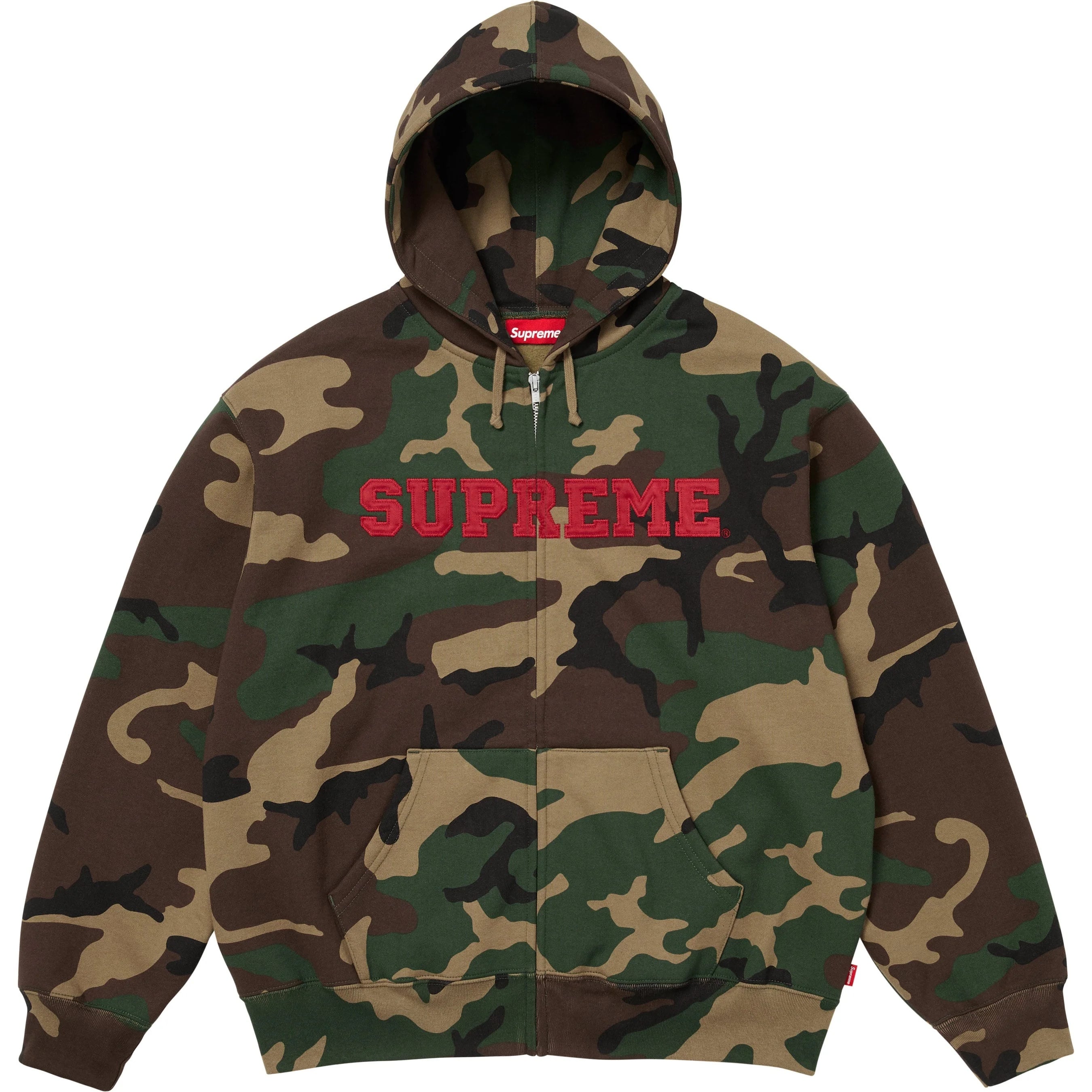 Collegiate Appliqué Zip Up Hooded Sweatshirt view 12
